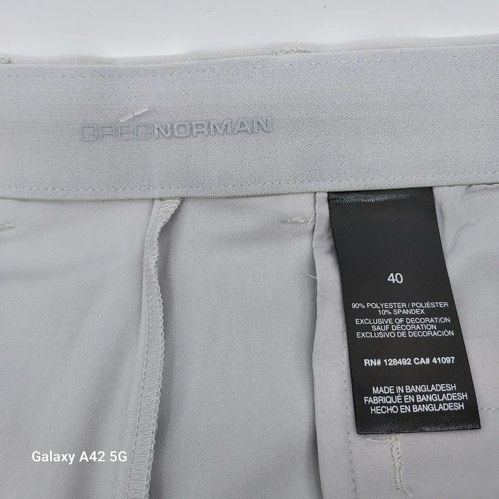 Greg Norman Mens Performance Stretch Golf Shorts‎ Grey G7XXH677 Size 40 NWT